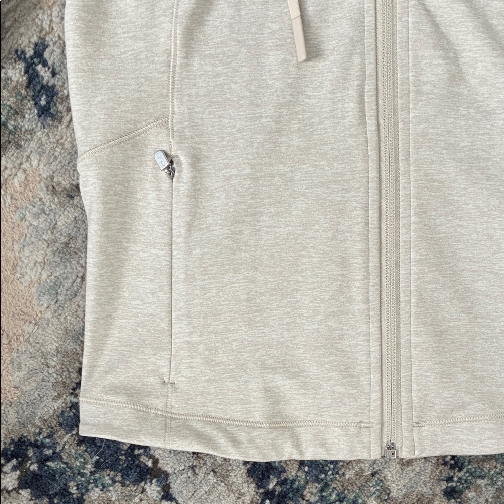 Athleta Cream Zip-Up Hoodie - Picture 3 of 6